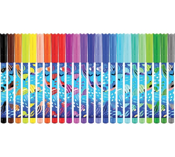 Изображение товара Фломастеры ОФИСМАГ MAPED (Франция) Color'Peps Ocean, 24 цвета, смываемые, вентилируемый колпачок, 845722 152644