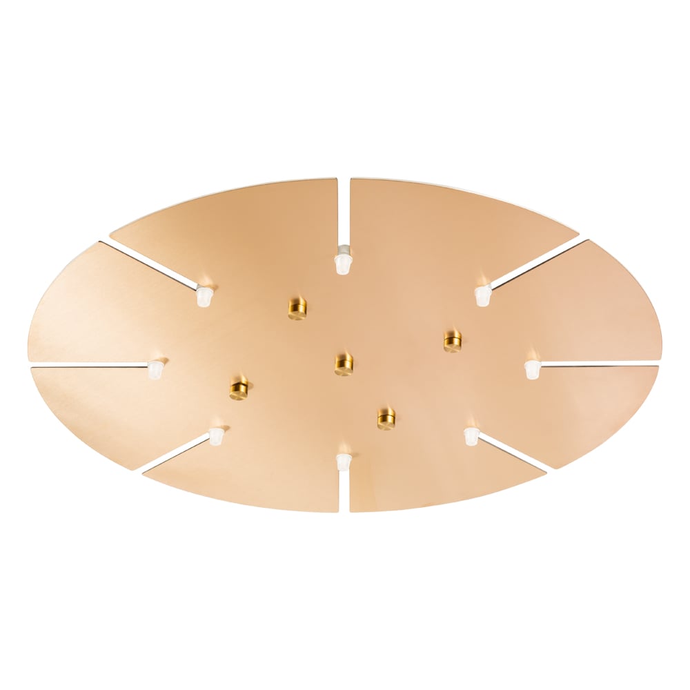 Изображение товара Потолочная база Crystal lux D600-8 BRASS круглая из металла с матовой поверхностью