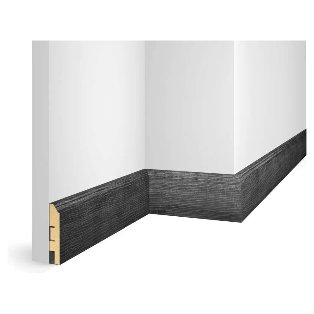 Изображение товара Плинтус МДФ дуб графит 80x16x1800мм Artiva влагостойкий кабель-канал монтаж