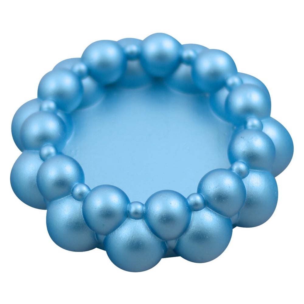 Изображение товара Подсвечник МУЛЬТИДОМ Бусинки 9x9х3 см синий гипс круглый