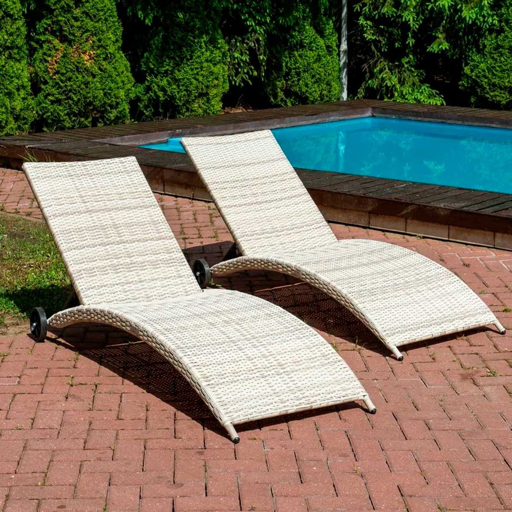 Изображение товара Комплект шезлонгов Royal Family AGATA без матраса бежевый 888-2-21