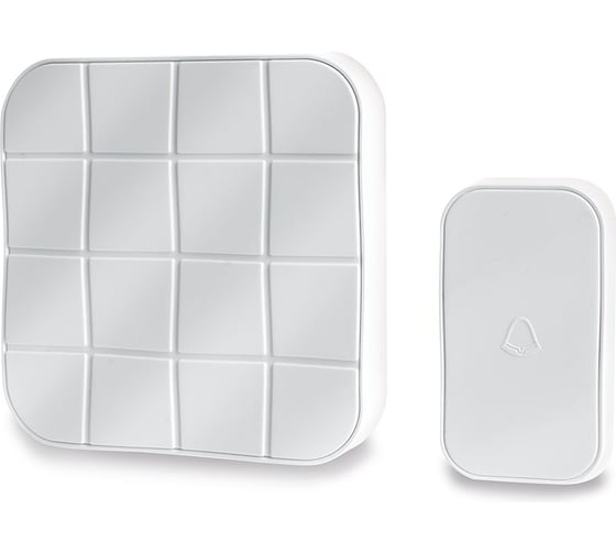 Изображение товара Дверной беспроводной звонок FERON E-378 звонок IP44 10 мелодий, 3х1,5V/АА, база, белый 41434