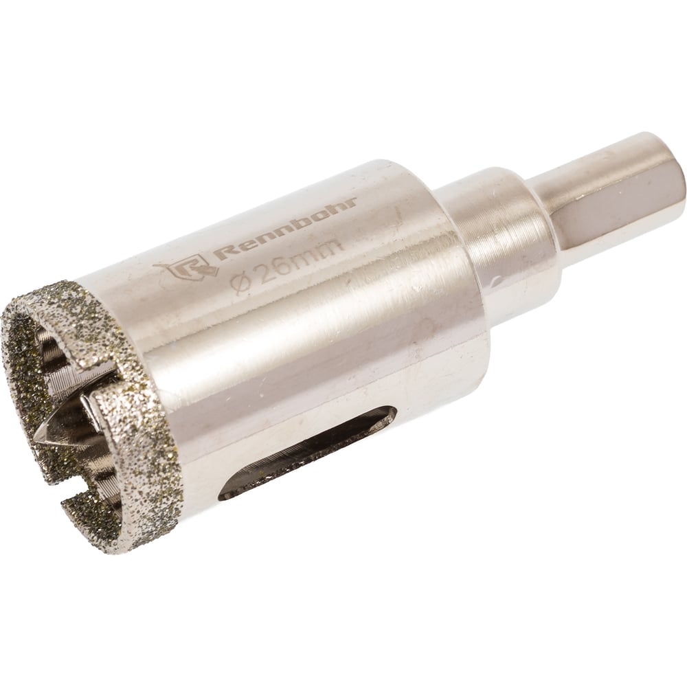 Изображение товара Коронка алмазная с центрирующим сверлом по керамограниту и керамике RENNBOHR 26мм 676226