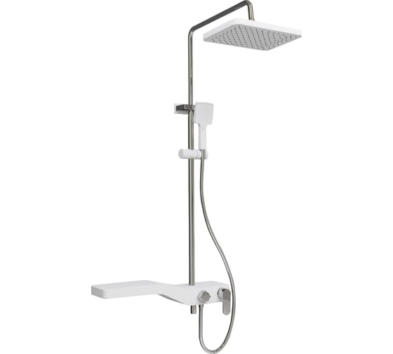 Изображение товара Душевая стойка FIXSEN WAVE белая, хром 9400