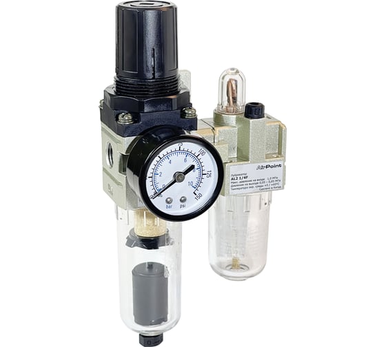 Изображение товара Блок подготовки воздуха AirPoint AFF2 1/4F FAD автом. клапан 4060.0002.0020