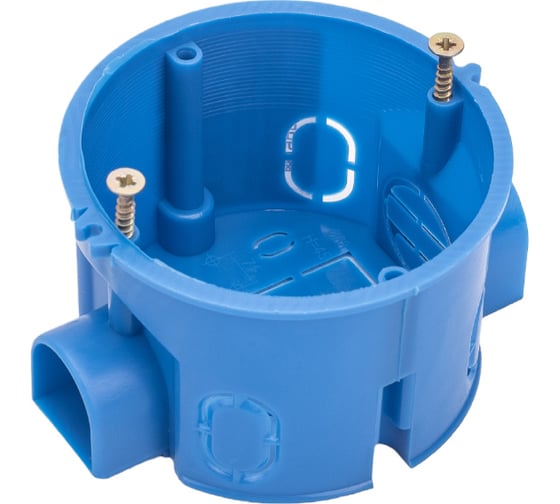 Изображение товара Монтажная коробка УРАЛ ПАК УПс 68х45 для твердых стен саморезы, индивидуальный штрихкод IP20 КУ-50033068-200-i