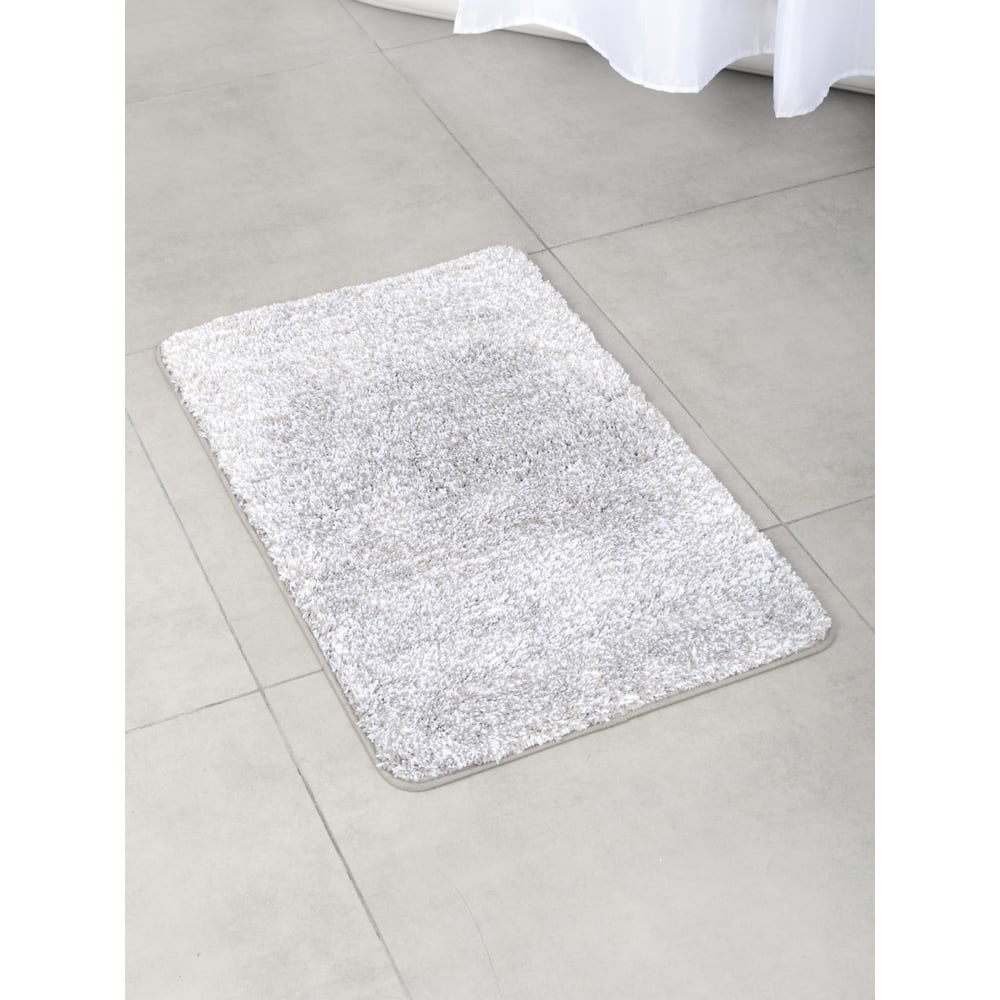 Изображение товара Коврик для ванной комнаты FORA микрофибра 50х80 см серый противоскользящий