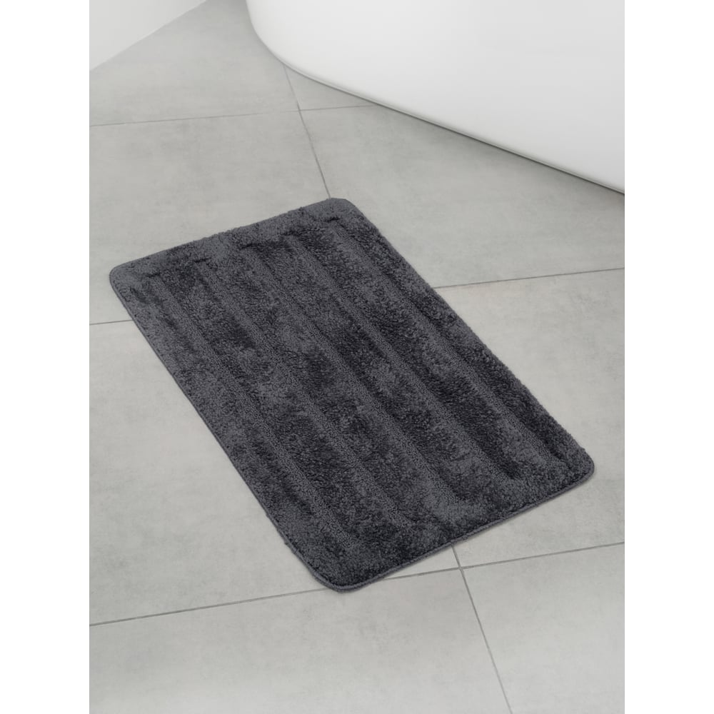 Изображение товара Коврик для ванной комнаты FORA из микрофибры 50х80 см DARK GREY