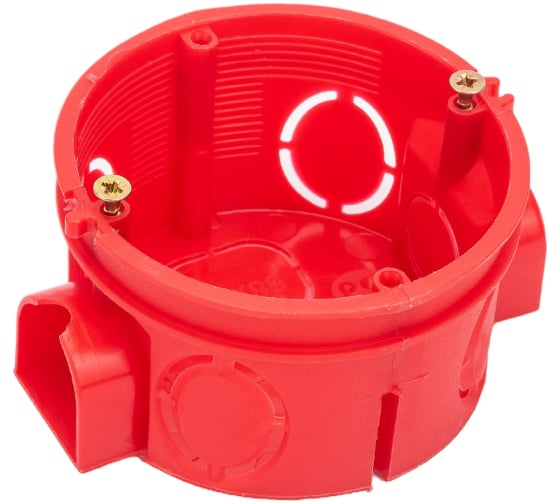 Изображение товара Установочная усиленная коробка УРАЛ ПАК УПс 68х42 для твердых стен, индивидуальный штрих код IP20 КУ-50043068-300-i