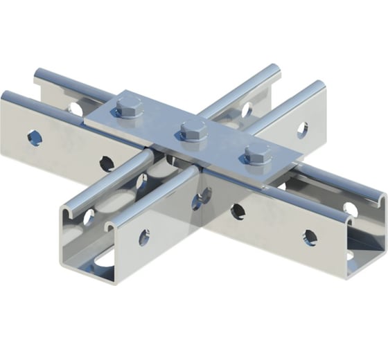 Изображение товара Пластина соединительная ООО "СТАЛЬНЫЕ СИСТЕМЫ" с 3-мя отверстиями, гор. цинк SR42-200