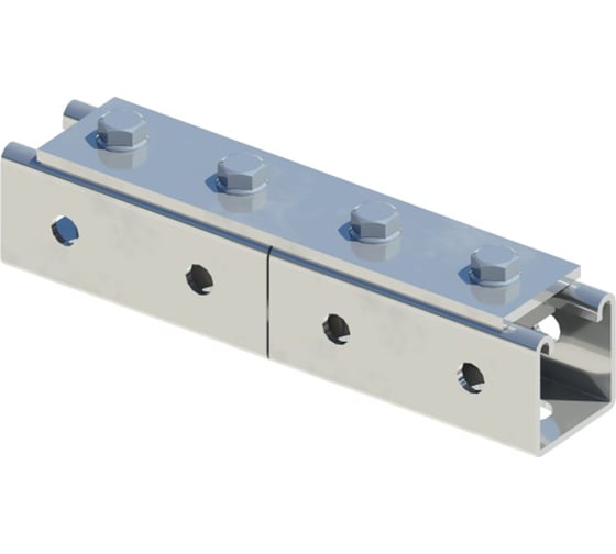 Изображение товара Пластина соединительная ООО "СТАЛЬНЫЕ СИСТЕМЫ" с 4-мя отверстиями, гор. цинк SR43-200