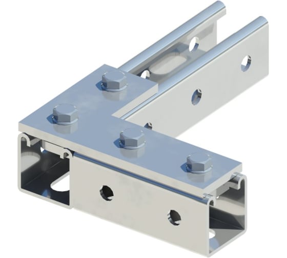 Изображение товара Пластина соединительная ООО "СТАЛЬНЫЕ СИСТЕМЫ" удлиненная, L-образная, гор. цинк SR46-212