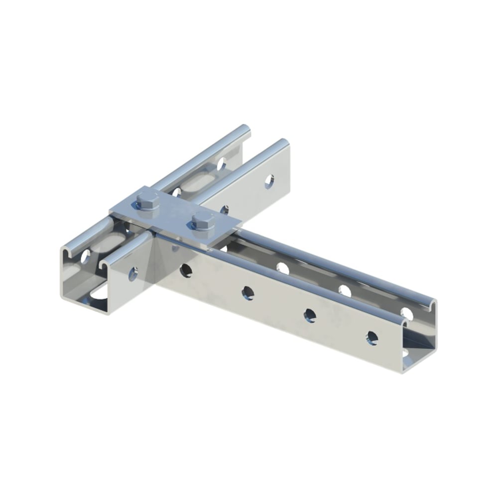 Изображение товара Пластина соединительная ООО "СТАЛЬНЫЕ СИСТЕМЫ" с 2-мя отверстиями, гор. цинк SR41-200