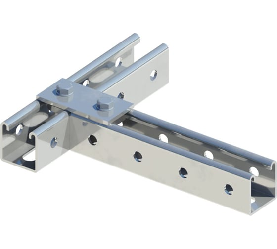 Изображение товара Пластина соединительная ООО "СТАЛЬНЫЕ СИСТЕМЫ" с 2-мя отверстиями, гор. цинк SR41-200