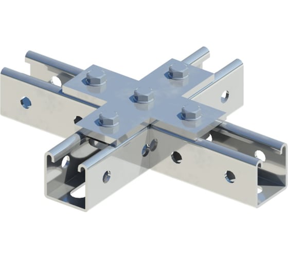 Изображение товара Пластина соединительная ООО "СТАЛЬНЫЕ СИСТЕМЫ" Х-образная, гор. цинк SR48-212