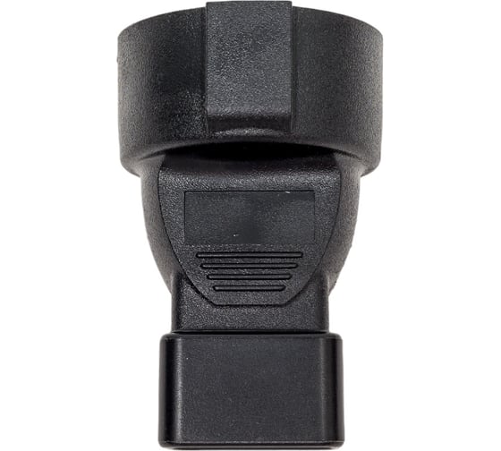 Изображение товара Переходной адаптер LANMASTER розетка Schuko - вилка C20, 220В, 16А, черный LAN-PPS/20-BK