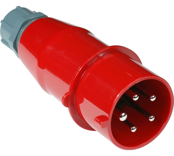 Изображение товара Электрическая кабельная вилка LANMASTER IEC 309, трехфазная, 32A, 380V LAN-IEC-309-32A3P/M
