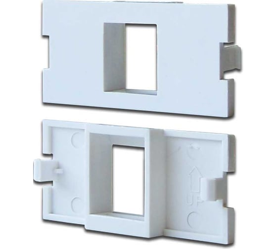 Изображение товара Модульная вставка LANMASTER на 1 кейстоун, в розетку LAN-MB, белая LAN-MBP-1OK-WH