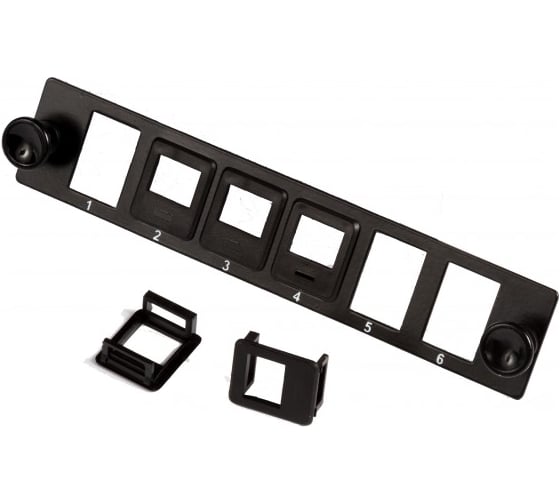 Изображение товара Адаптерная панель LANMASTER на 6 модулей, типа Keystone, для кросса LAN-FOB10-1P LAN-FP10-6OK