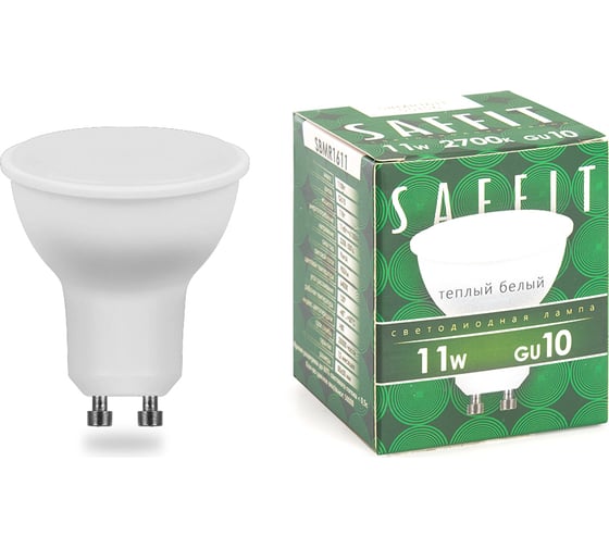 Изображение товара Светодиодная лампа SAFFIT SBMR1611 11W GU10 2700K 230V MR16 55154