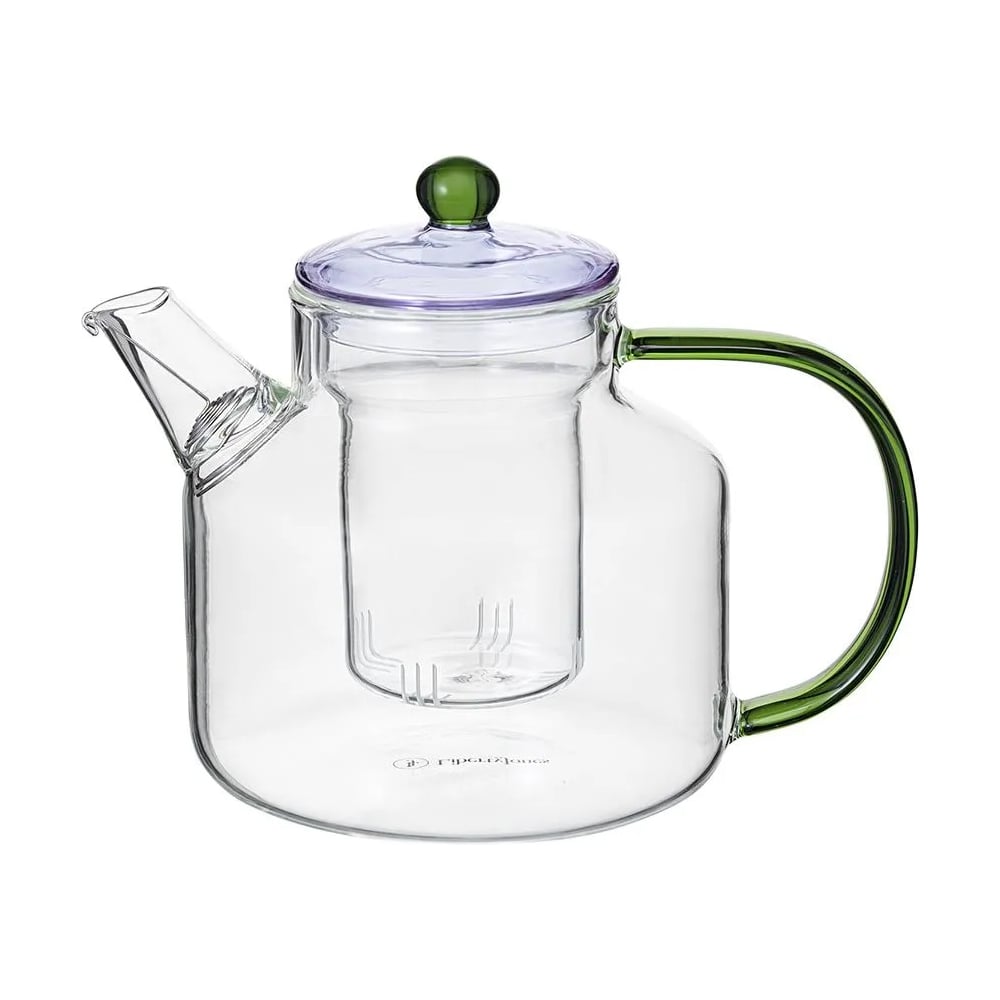 Изображение товара Заварочный чайник Liberty Jones Orb 1,2 л боросиликатное стекло дизайн фиолетовый зеленый