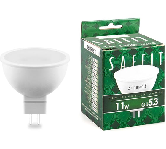 Изображение товара Светодиодная лампа SAFFIT SBMR1611 11W GU5.3 6400K 230V MR16 55153