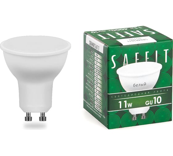 Изображение товара Светодиодная лампа SAFFIT SBMR1611 11W GU10 4000K 230V MR16 55155