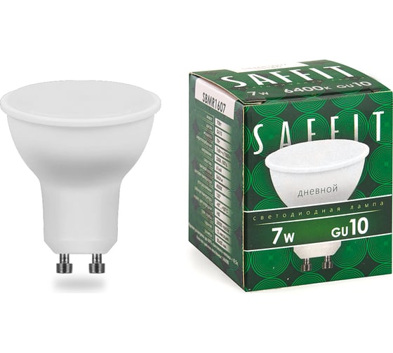 Изображение товара Светодиодная лампа SAFFIT SBMR1607 7W GU10 6400K 230V MR16 55147