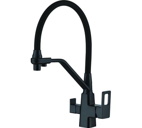 Изображение товара Смеситель для кухни с подключением фильтра для воды D-Lin, черный D159320-A