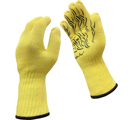 Изображение товара Перчатки термозащитные параарамидные (кевларовые) 2-х слойные c термостойким покрытием Master-Pro® АС+ (АНКАТ ХОТ ПРОТЕКТ), 10 (XL) размер, 2 пары 13007-HPAC-PVC-11-2