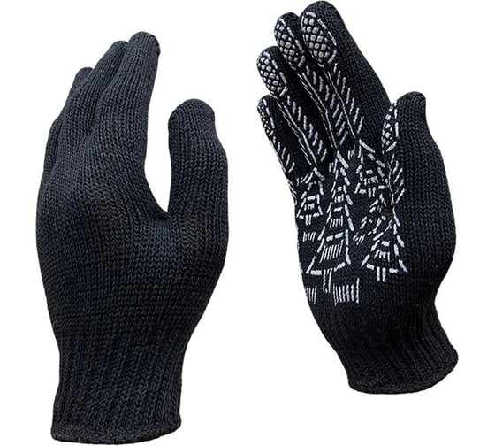 Изображение товара Перчатки утепленные двойные х/б с ПВХ покрытием Master-Pro ГРАФИТ, плотность 10/10, размер 10 (XL), 2 пары 11407-GR-2