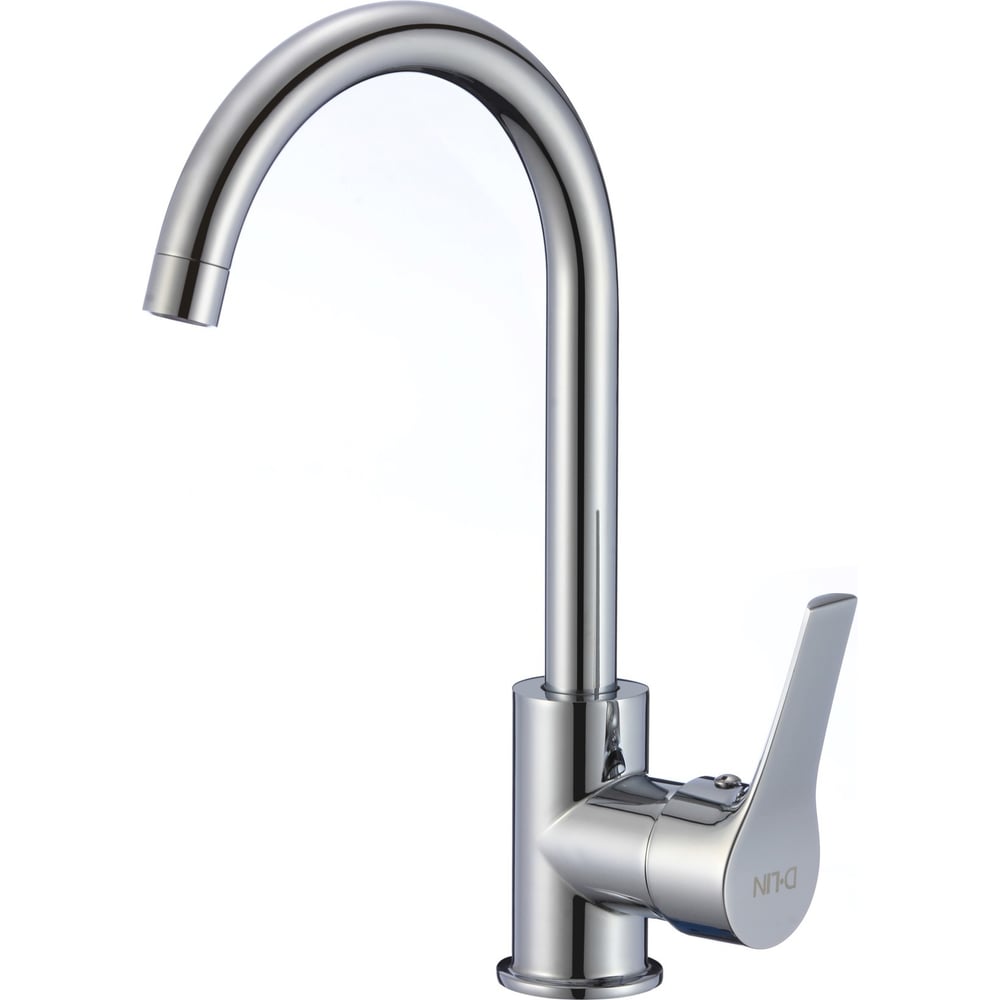 Изображение товара Смеситель для кухни D-Lin с высоким поворотным изливом, с гайкой D155418-6