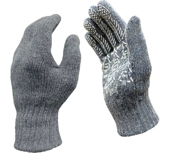 Изображение товара 2 пары. Плотные полушерстяные перчатки с ПВХ покрытием РУССКИЙ ЛЕС (ИНЕЙ), плотность 10/10, размер 10, Master-Pro® 11607-RFI1-2