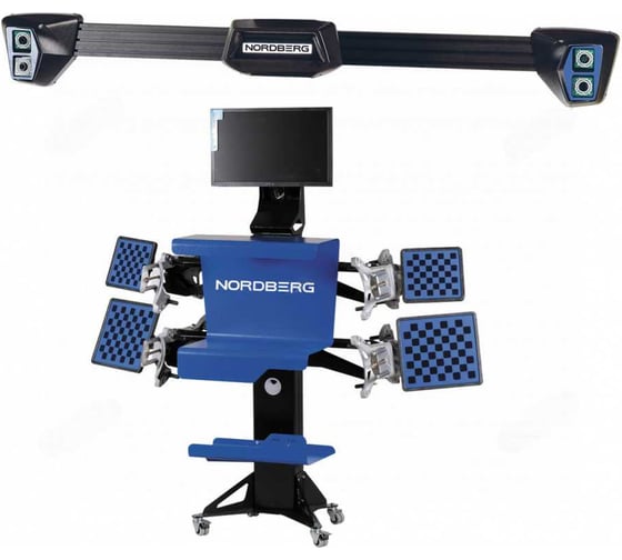 Изображение товара Стенд сход-развал 3D четырехкамерный настенный NORDBERG C804-C синий (5005)