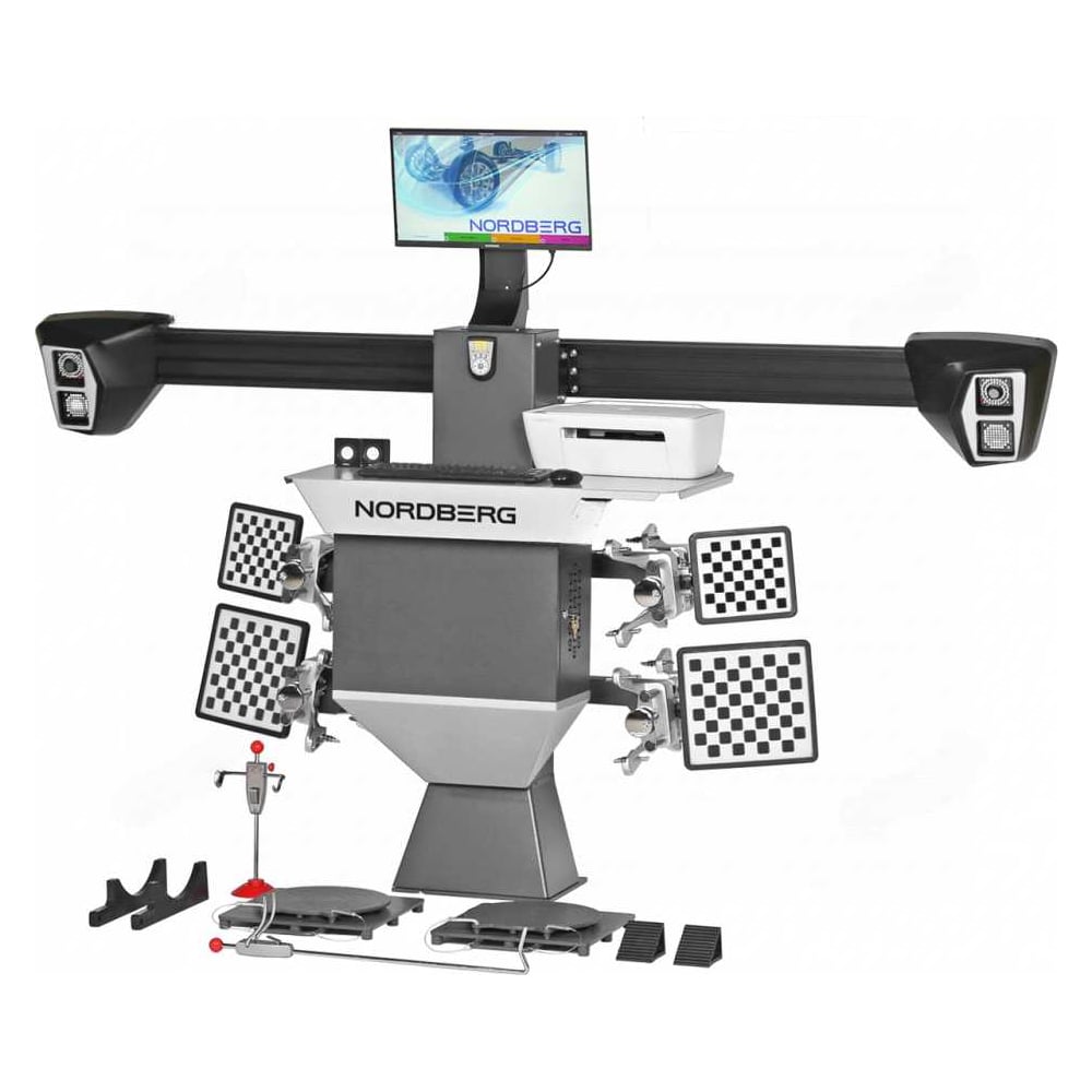 Изображение товара Стенд сход-развал 3D NORDBERG укороченная колонна для ям C802PIT_серый