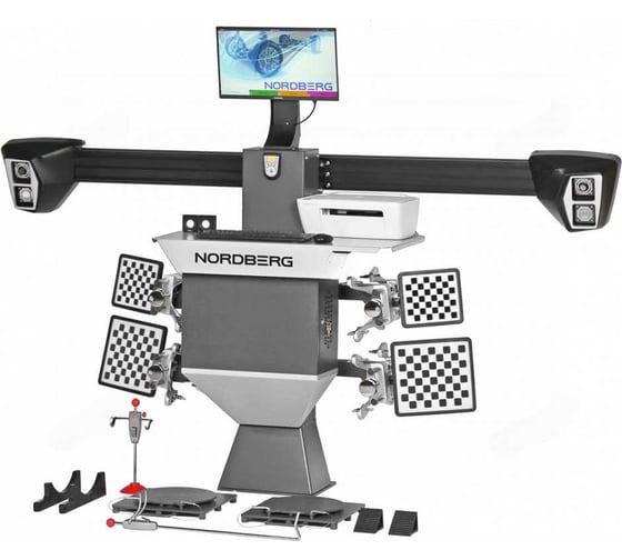 Изображение товара Стенд сход-развал 3D NORDBERG укороченная колонна для ям C802PIT_серый C802-P (7015)