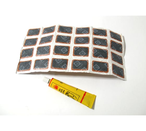 Изображение товара Заплатка для ремонта шин Nova Bright 48 шт., клей 00063