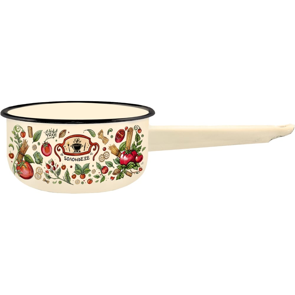 Изображение товара Ковш appetite Болоньезе 1.0 л из эмалированной стали бежевый