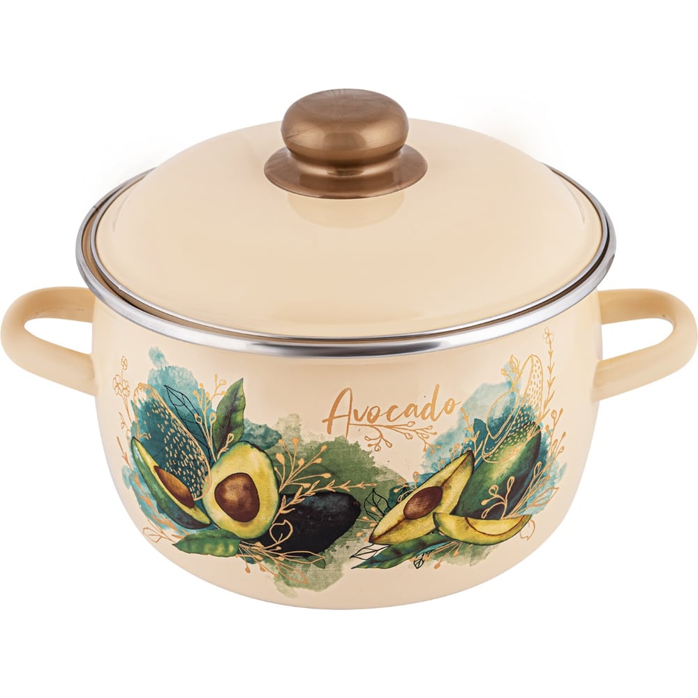 Изображение товара Набор кастрюль appetite Avocado эмаль 2 шт для газовых и индукционных плит