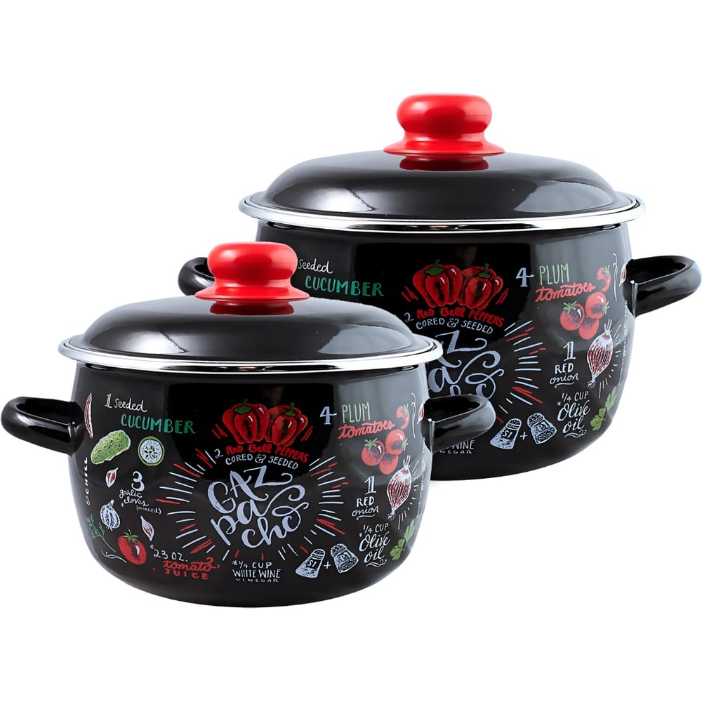 Изображение товара Набор кастрюль appetite Gazpacho из эмалированной стали, 2 предмета