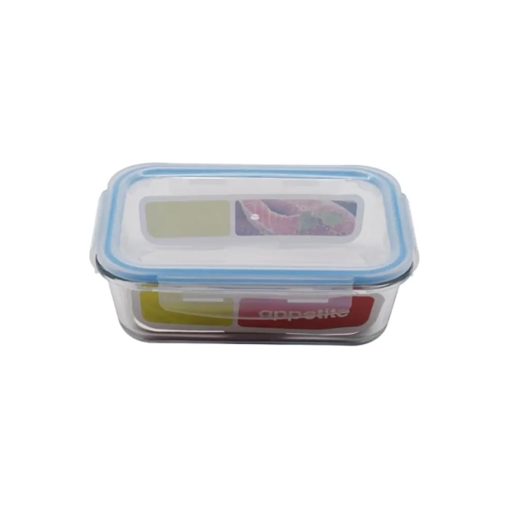 Изображение товара Контейнер appetite стекло, прямоугольная, 1500 мл, синий SL1500RB