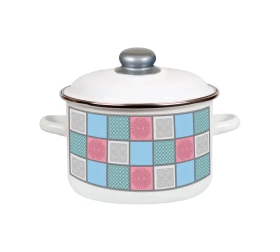 Изображение товара Кастрюля appetite Пастель эмаль, цил 5,5 л 1RD221М