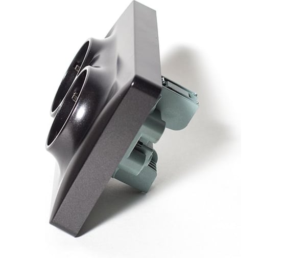 Изображение товара Розетка электрическая 2x2К+З SPL, 16А, 220-250V (антрацит) 6 шт. 201023