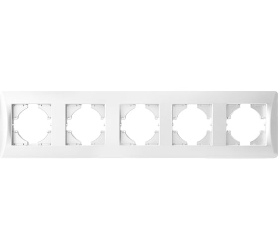 Изображение товара Рамка SPL 5 постов (белый) серия BW 12 шт. 201205
