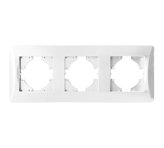 Изображение товара Рамка SPL 3 поста (белый) серия BW 12 шт. 201203