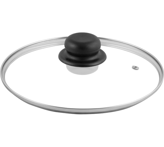 Изображение товара Крышка стеклянная appetite металлический ободок, пластиковая кнопка 20 см ZHI20GP