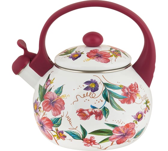 Изображение товара Чайник appetite эмалированная сталь 2 л со свистком Гибискус FT7-GI
