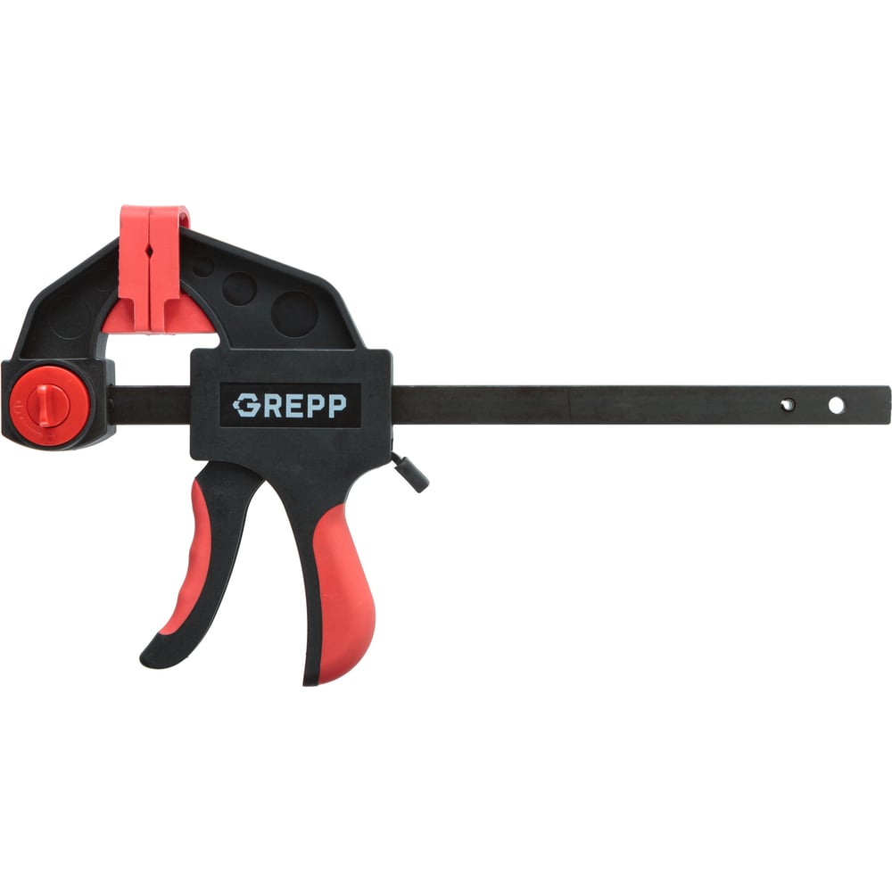 Быстрозажимная F-образная струбцина Grepp — это удобный и эффективный инструмент для фиксации различных деталей и заготовок при обработке и сборке. Она позволяет быстро и надежно закреплять материалы, обеспечивая их неподвижность и безопасность работы.Быстрозажимной механизм: Позволяет быстро и легко фиксировать и освобождать детали без использования дополнительных инструментов.Преимущества использования быстрозажимной F-образной струбцины:Быстрота и удобство: Быстрозажимной механизм позволяет мгновенно фиксировать и освобождать детали.Прочность и надежность: Изготовлена из качественных материалов, что обеспечивает долговечность и устойчивость к нагрузкам.Универсальность: Подходит для различных размеров и типов материалов благодаря регулируемым зажимам.