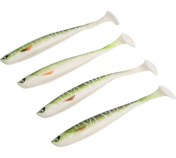 Изображение товара Виброхвосты LUCKY JOHN LJ 3D Series BASARA SOFT SWIM 5.0in, цвет PG11, 4шт. 140404-PG11