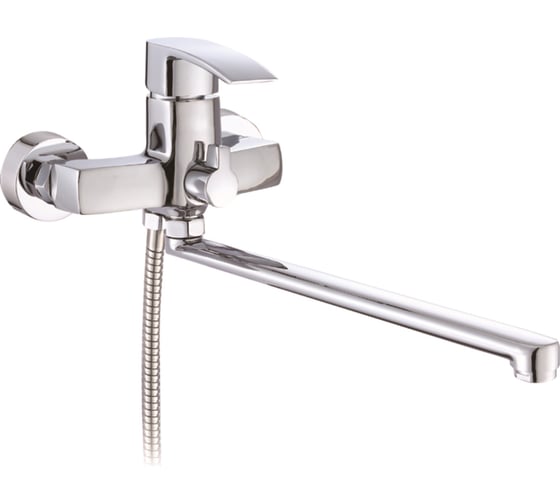 Изображение товара Смеситель для ванны и душа с длинным изливом D-Lin 430 мм, хром D147365